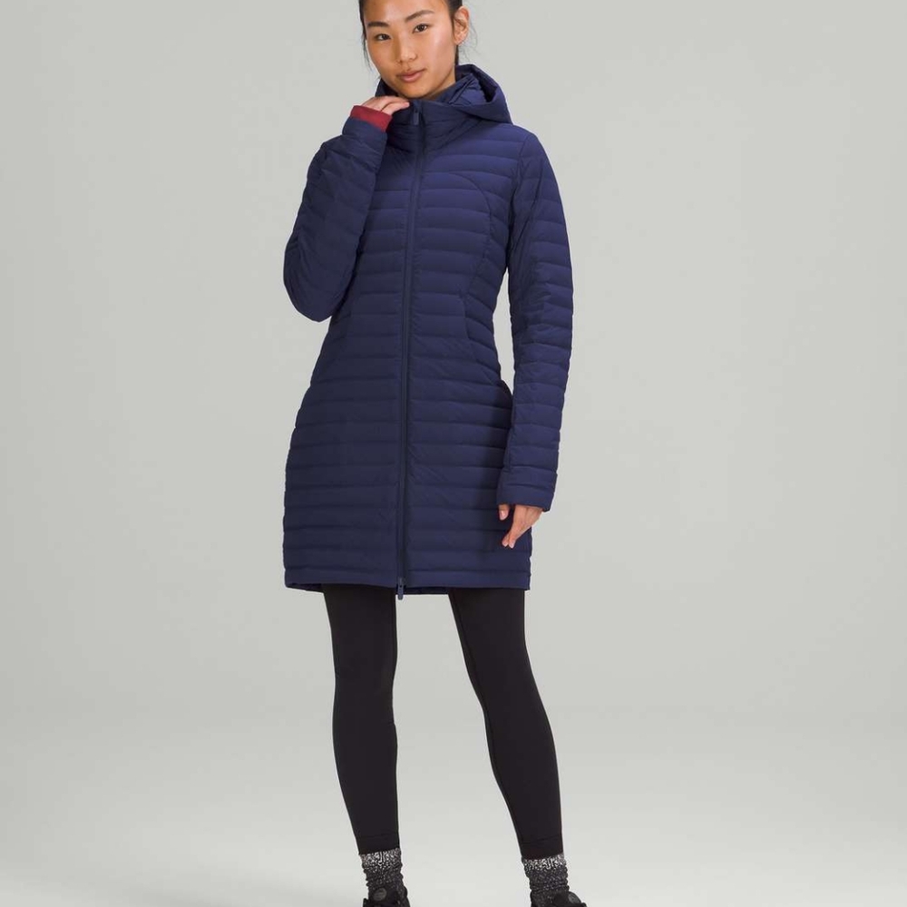 Lululemon Pack It Down Long Jacket Night Sea Like New